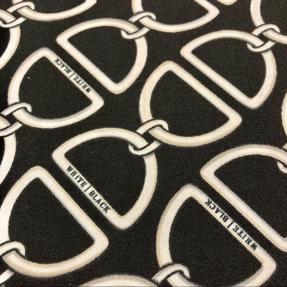 WHITE HOUSE BLACK MARKET Chain Black White A Line Career Business Skirt Medium - Picture 11 of 14